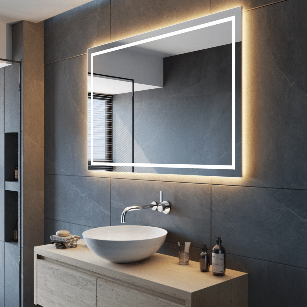 privaat Lot Voetzool Spiegel met Verlichting - LED Badkamerspiegels | Glasbestellen